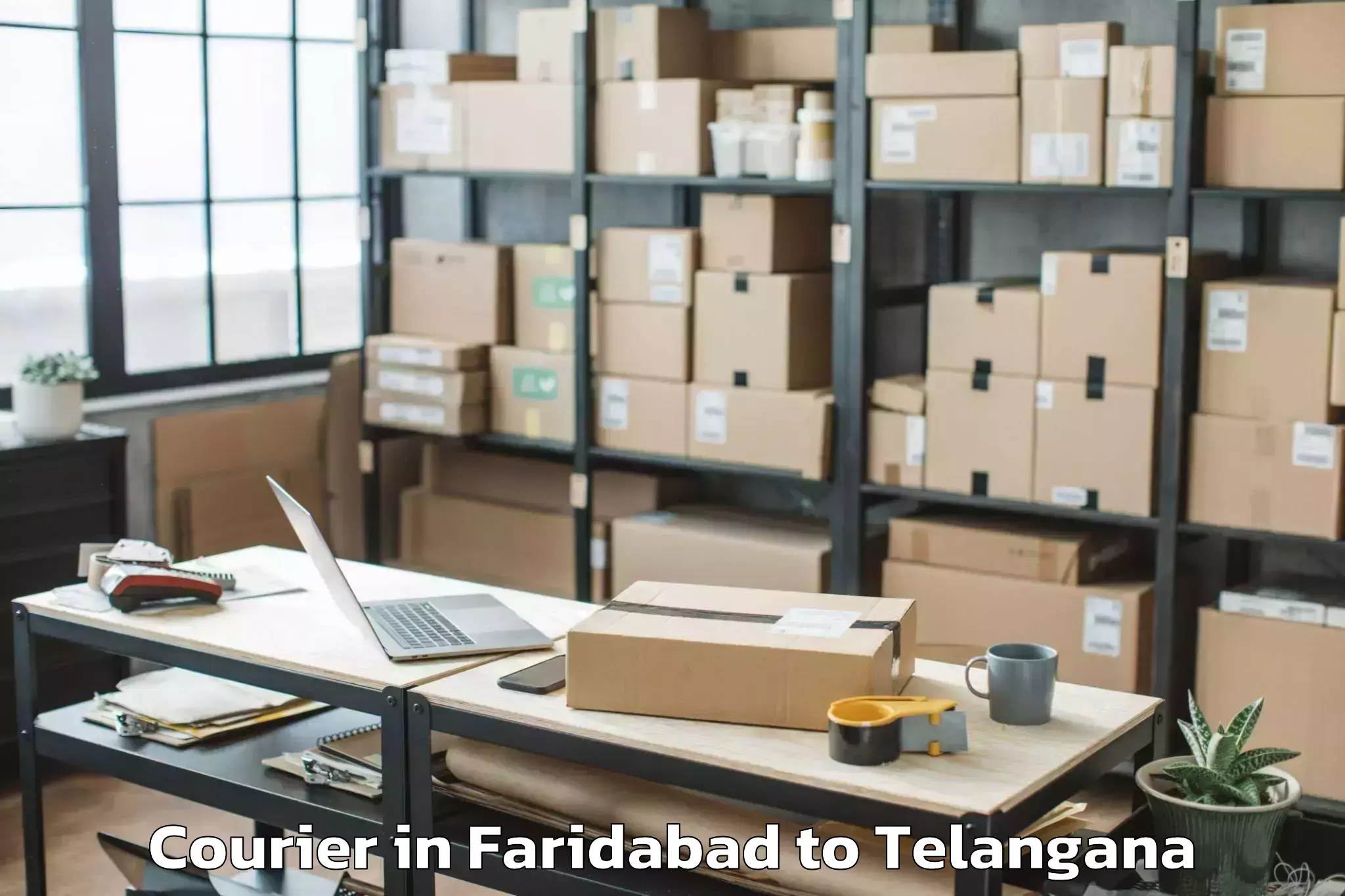 Top Faridabad to Suryapet Courier Available